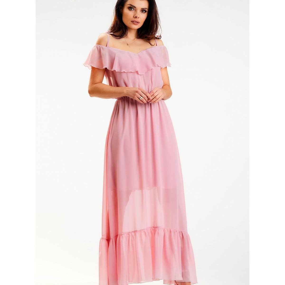 Awama, Damen, Kleider, Alltagskleid, Rosa, (L)
