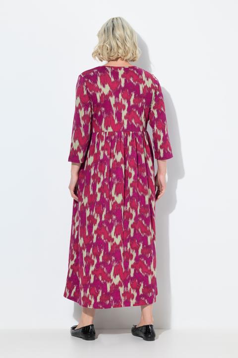 Produktbild Ulla Popken Jersey-Maxikleid, A-Linie, Rundhals, 3/4-Arm (68)