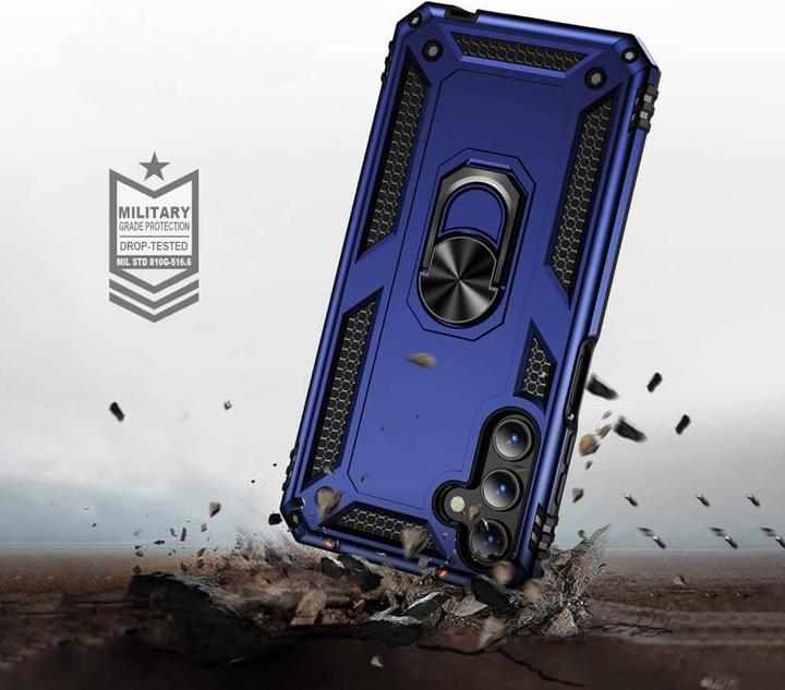 Actual product image Cover-Discount Galaxy A15 - Armor Case with kickstand blue (Samsung Galaxy A15)