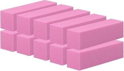 Tools for Beauty T4B MIMO 4 Sided Manicure Pedicure Tool Nail Buffer Block in Pink 10 Piece