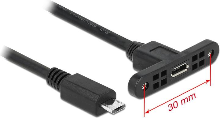 Productafbeelding Delock Micro-USB B - Micro-USB B (0.25 m, USB 2.0)