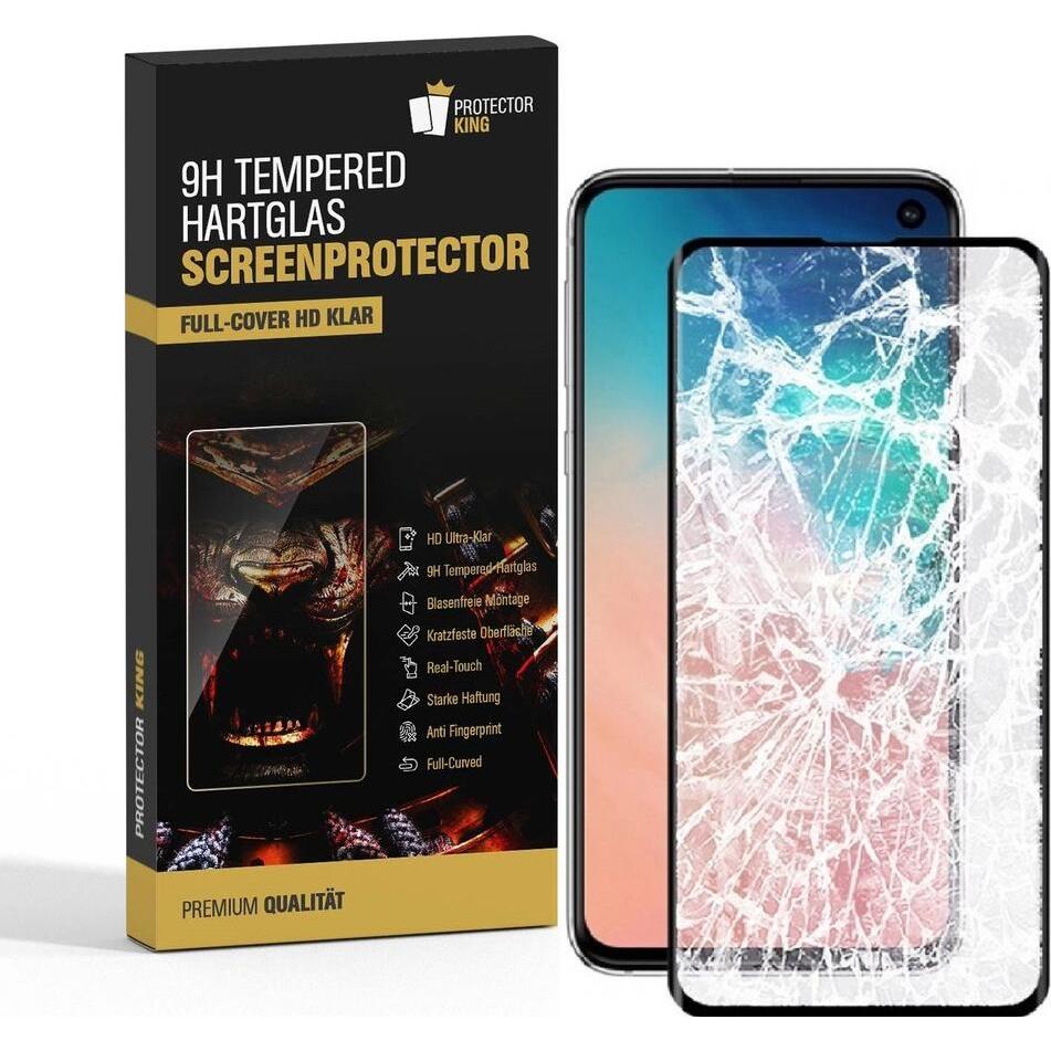 Protectorking 1x echtes Tempered 9H Panzerhartglas 3D KLAR (1 Stück, Samsung Galaxy S10e), Smartphone Schutzfolie
