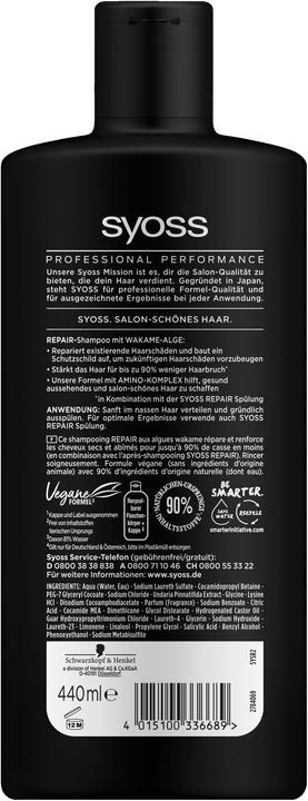 Immagine prodotto Syoss Riparazione (440 ml, Shampoo liquido)