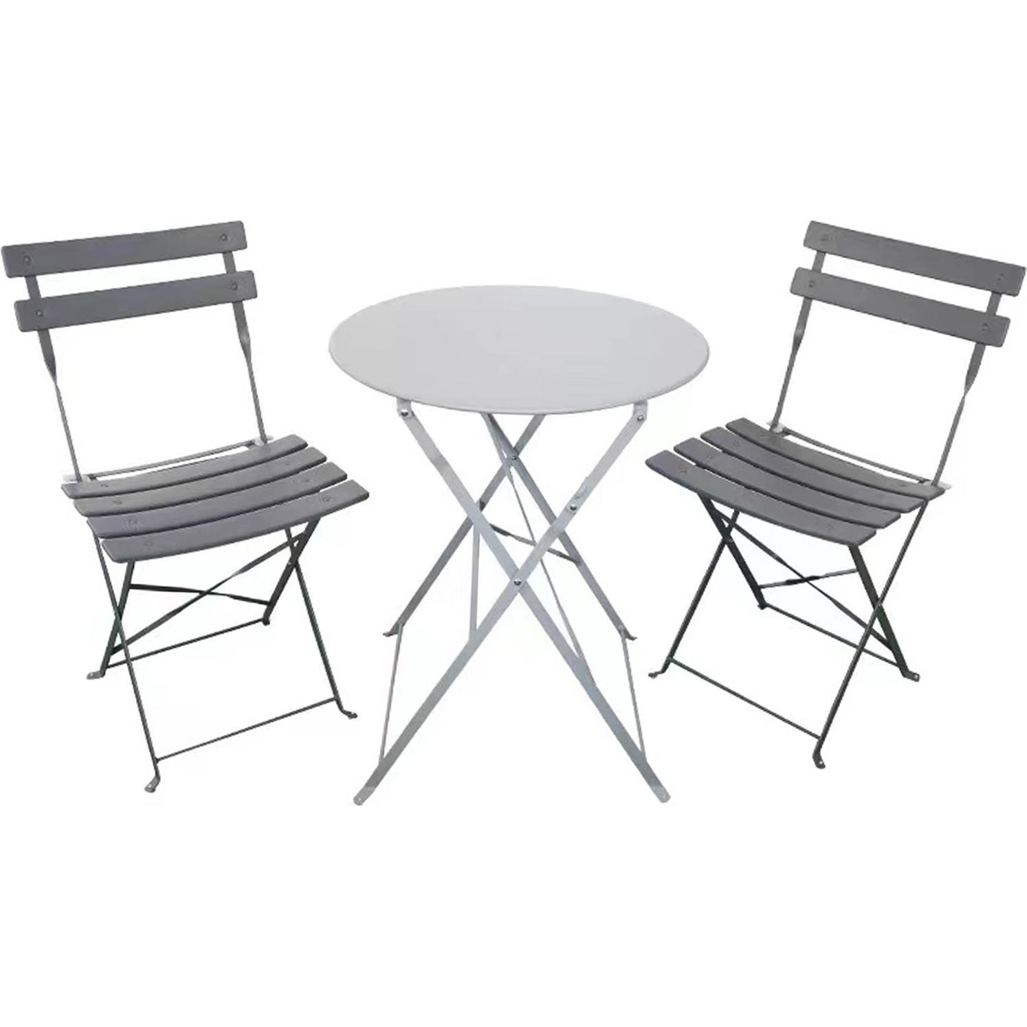 HTI-Living, Esstisch, Essgruppe 3-teilig Cavo Grau
