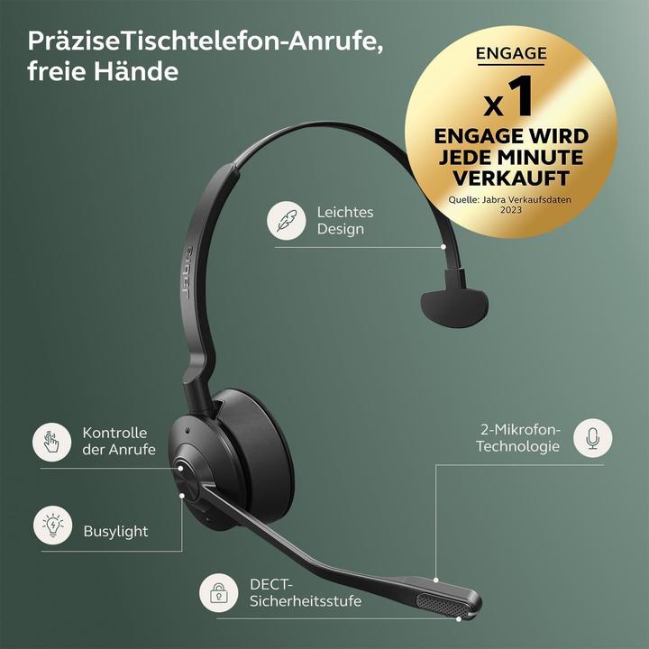 Image du produit Jabra Engage 45 Se Mono (Sans fil, USB-C)