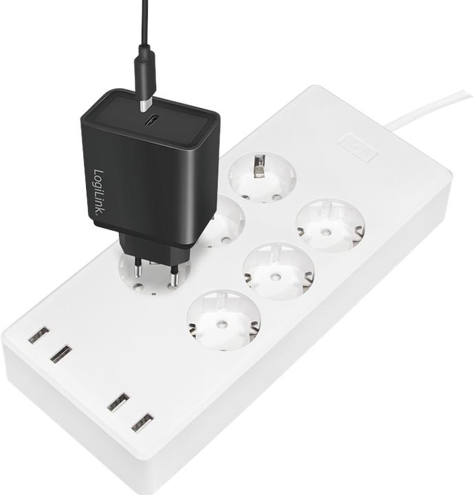 Produktbild LogiLink Smart Home Wi-Fi Outlet Strip 6Port + USB (6 x, CEE 7/3, 1.80 m)