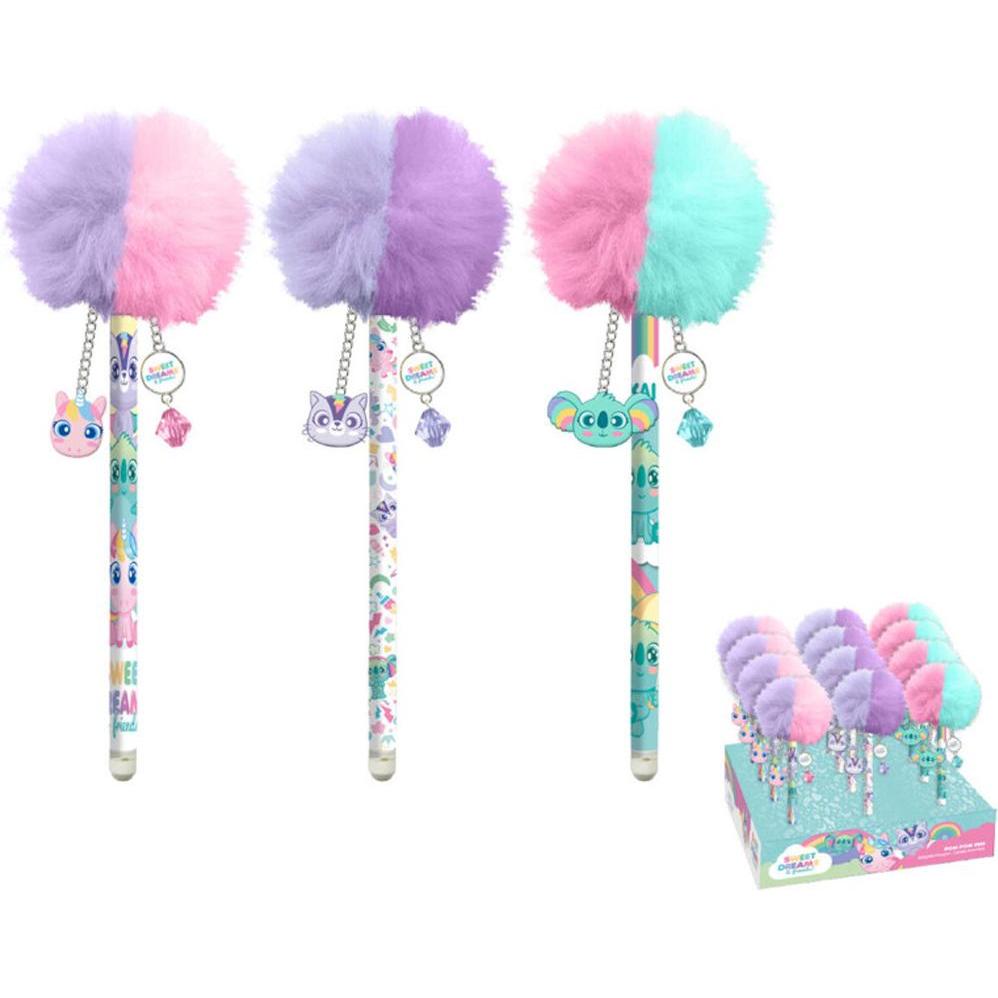 Magni, Penne, Kugelschreiber SWEET DREAMS Pom Pom 3fach sortiert