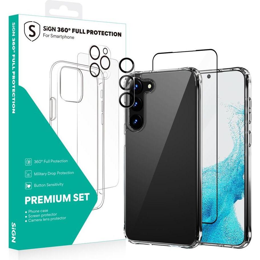 SIGN 360 Pacchetto di protezione completa per Samsung Galaxy S23 (Samsung Galaxy S23), Pellicola protettiva smartphone