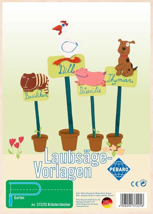 Produktbild Pebaro Laubsägevorlage "Kräuterstecker"
