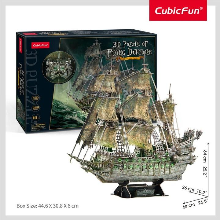Actual product image Cubicfun CUBIC FUN 3D jigsaw with LED "Flying Dutchman" (360 pieces)