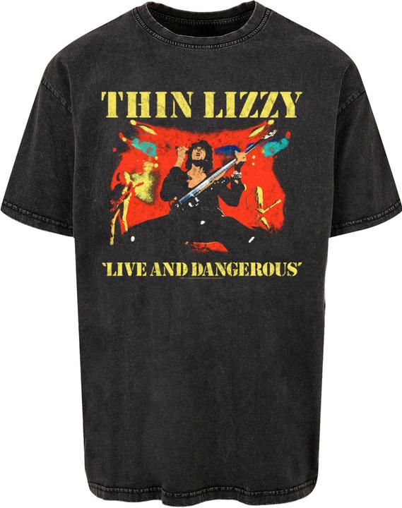 Actual product image Merchcode Thin Lizzy - LAD Bootleg Acid Washed Oversize Tee - 160129 (L)