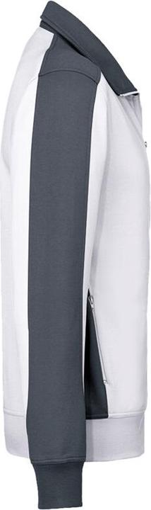 Actual product image Hakro Sweat jacket Contrast Perf white/anthracite size 6XL (6XL)
