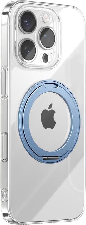 Actual product image Joyroom JR-16JL8 Ultra-Thin Magnetic Phone Case with 360° Rotatable Ring Stand for iP 16 Pro Max - Blue (Apple iPhone 16 Pro Max)