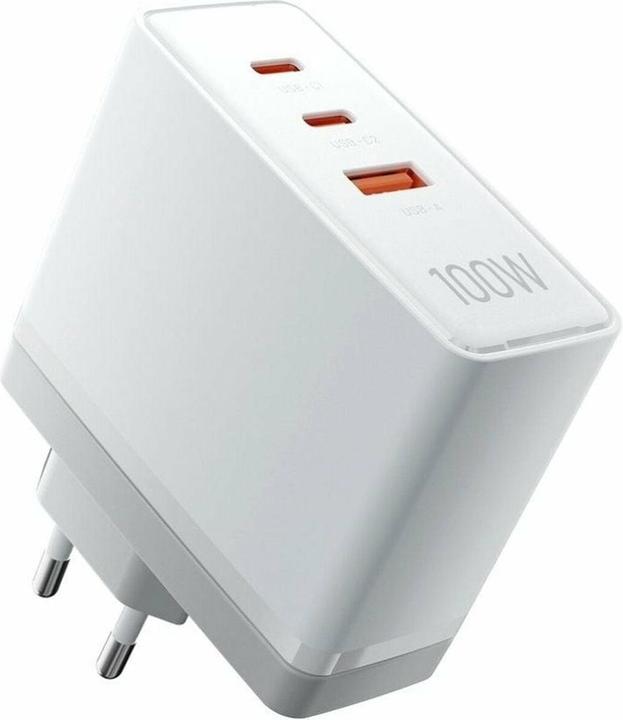 Image du produit Vention Wall charger,, FEGW0-UE, 2xUSB-C, USB- A, 100W/100W/30W, GaN (white) (100 W, 2 ports)