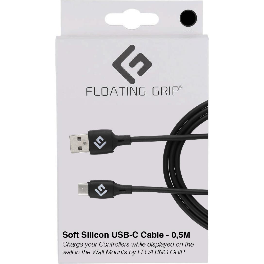 Thumbnail - Floating Grip 0,5M Silicone USB-C Cable (Black) (USB 3.1), USB Kabel
