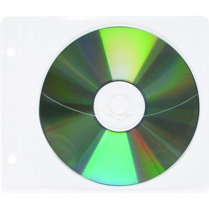Office Products Buste per CD, tagliate, 10 pezzi, trasparenti, Porta CD + Portavinili, Trasparente
