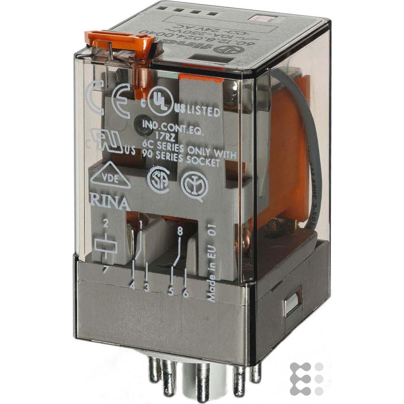 Thumbnail - Finder Industrierelais 60 2 Wechsler AC 230V 10A Printstifte, Relais