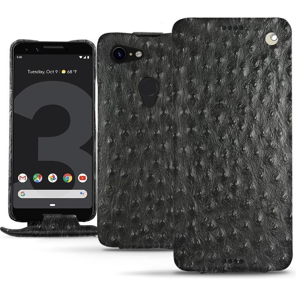 Noreve Lederschutzhülle vertikal (Google Pixel 3), Smartphone Hülle, Schwarz
