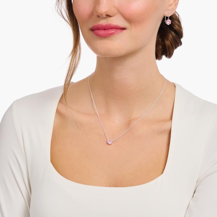 Immagine prodotto Thomas Sabo Collana con ciondolo di zirconi rosa in argento (Argento 925, 40 - 45 cm)