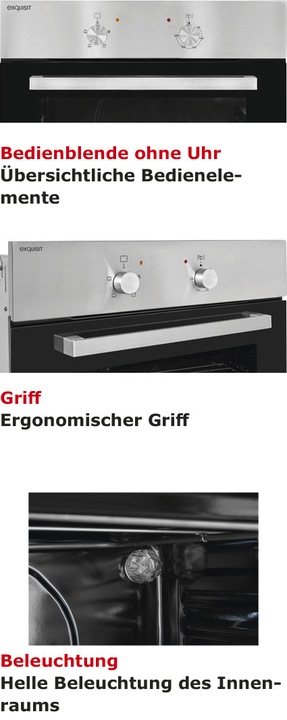 Produktbild Exquisit EBE 555-1.1 Elektro-Einbaubackofen
