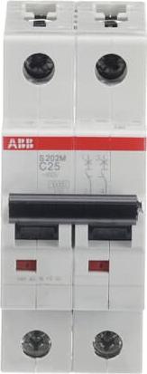 Actual product image ABB Automatic circuit breaker S200 type C 25A 10kA