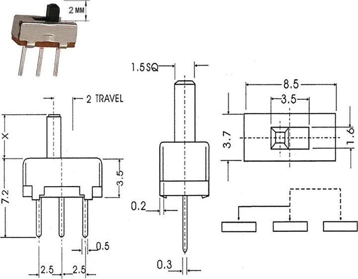 Image du produit OEM Mini interrupteur à glissière