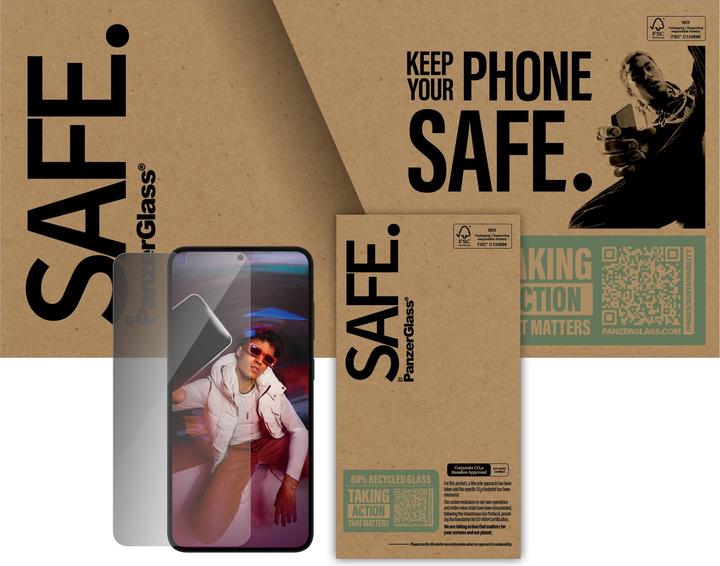 Actual product image PanzerGlass SAFE. by ® Privacy Screen Protector Samsung Galaxy S 2025 Plus | Ultra-Wide Fit (1 pcs., Samsung Galaxy S24+, Samsung Galaxy S25+)