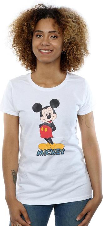 Actual product image Disney Womens/Ladies Mickey Mouse Retro Pose Cotton T-Shirt (XL)