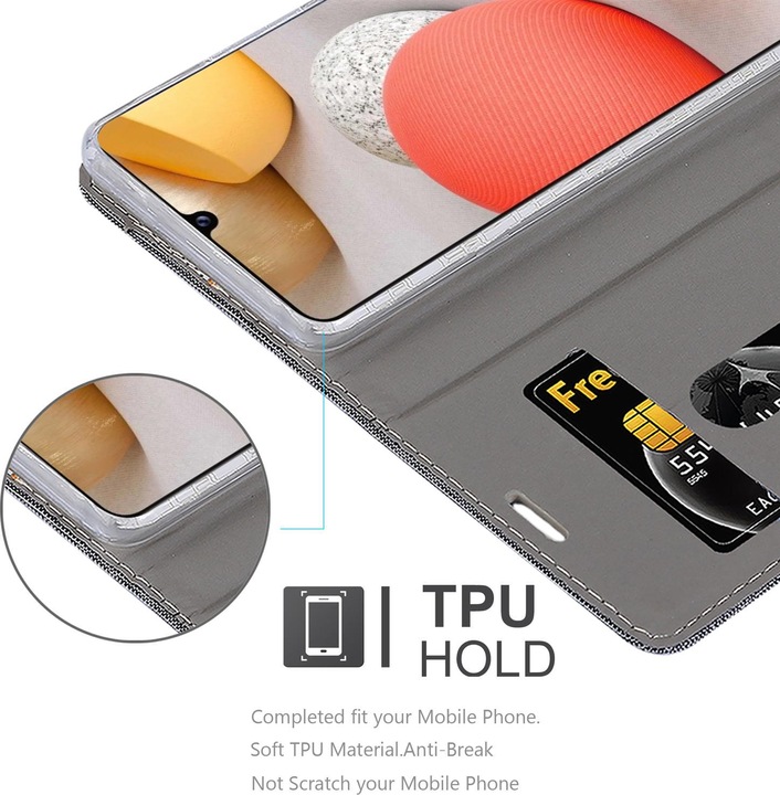 Produktbild Cadorabo Book Jeans Optik Cover (Samsung Galaxy A42 5G)