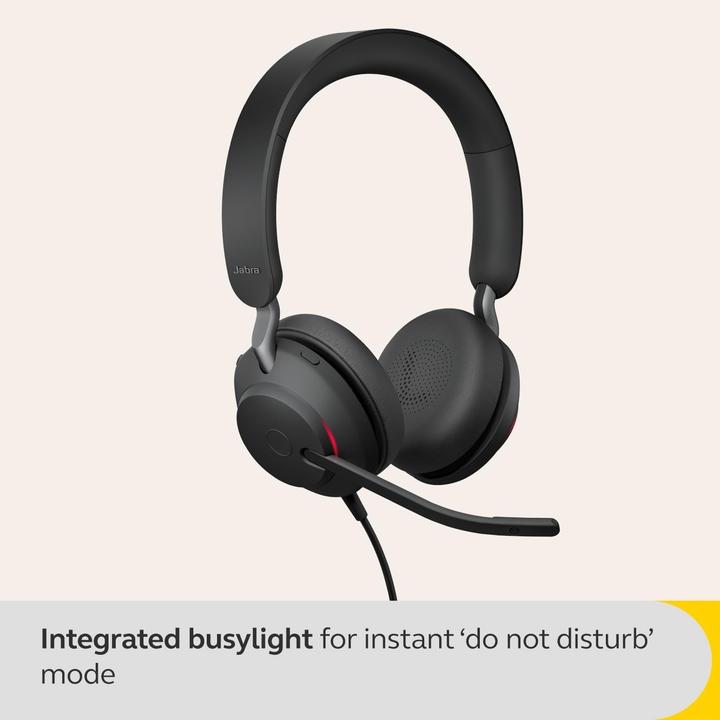 Actual product image Jabra Evolve2 40 SE (Cable, USB-A, Cisco, Google Meet, Microsoft teams, Unify, Zoom)