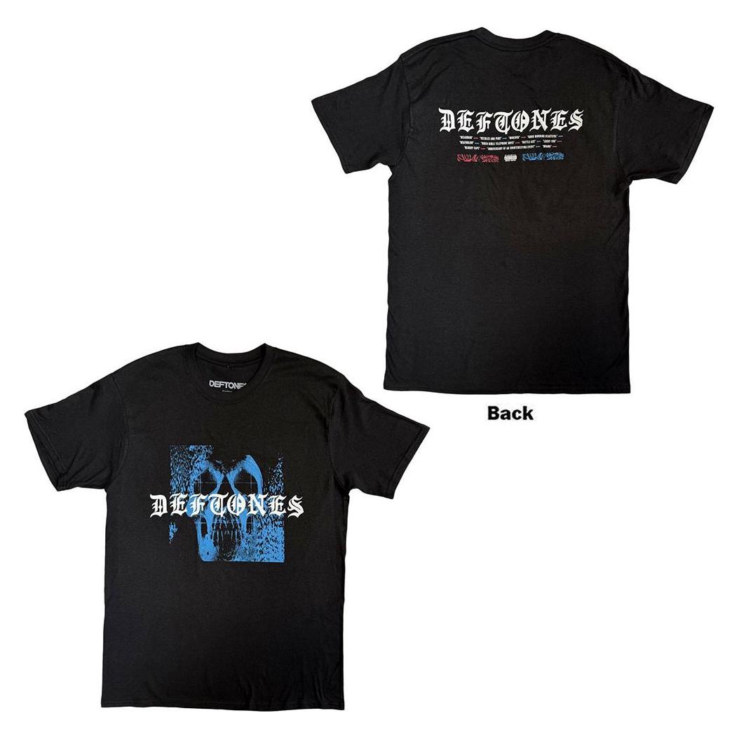Deftones, Mannen, T-shirts, Static Skull, Zwart, (L)