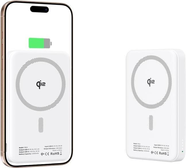 Productafbeelding Tech-Protect Powerbank PB24 LIFEMAG QI2 MAGSAFE POWER BANK 10000MAH Wit (15 W)