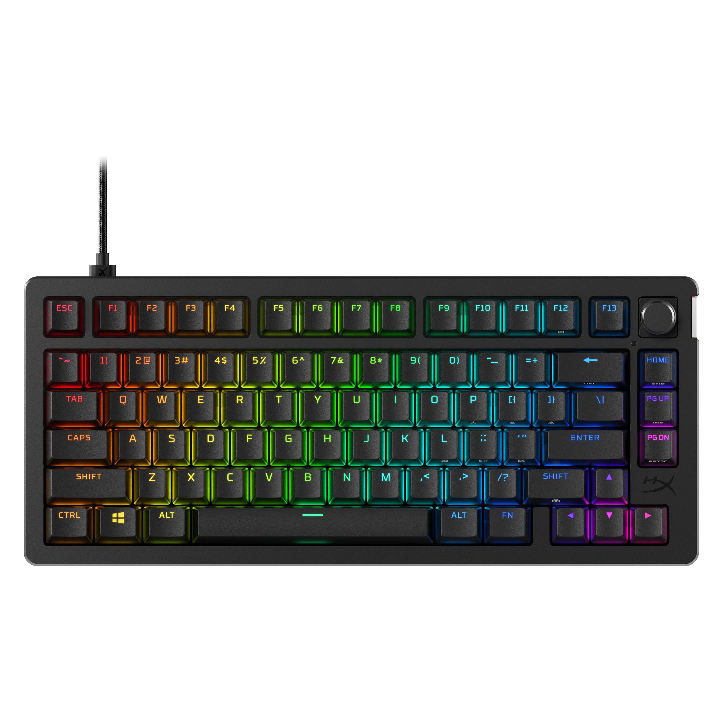HP HyperX Alloy Rise 75 (US, Kabelgebunden), Tastatur, Schwarz