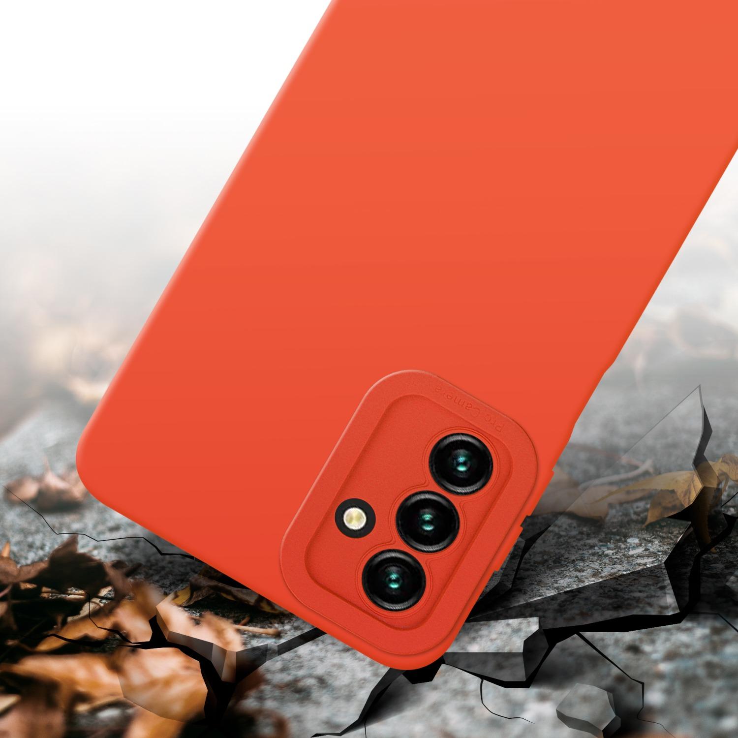 Thumbnail - Cadorabo Hülle für Samsung Galaxy A13 5G im TPU Fluid LM162 Style (Samsung Galaxy A13 5G), Smartphone Hülle, Orange