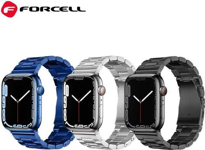 Actual product image Forcell Strap F-DESIGN FA10 stainless steel strap for APPLE Watch 38 / 40 / 41 mm blue (Stainless steel)