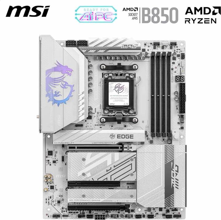Productafbeelding MSI MPG B850 EDGE TI WIFI (AM5, AMD B850, ATX)