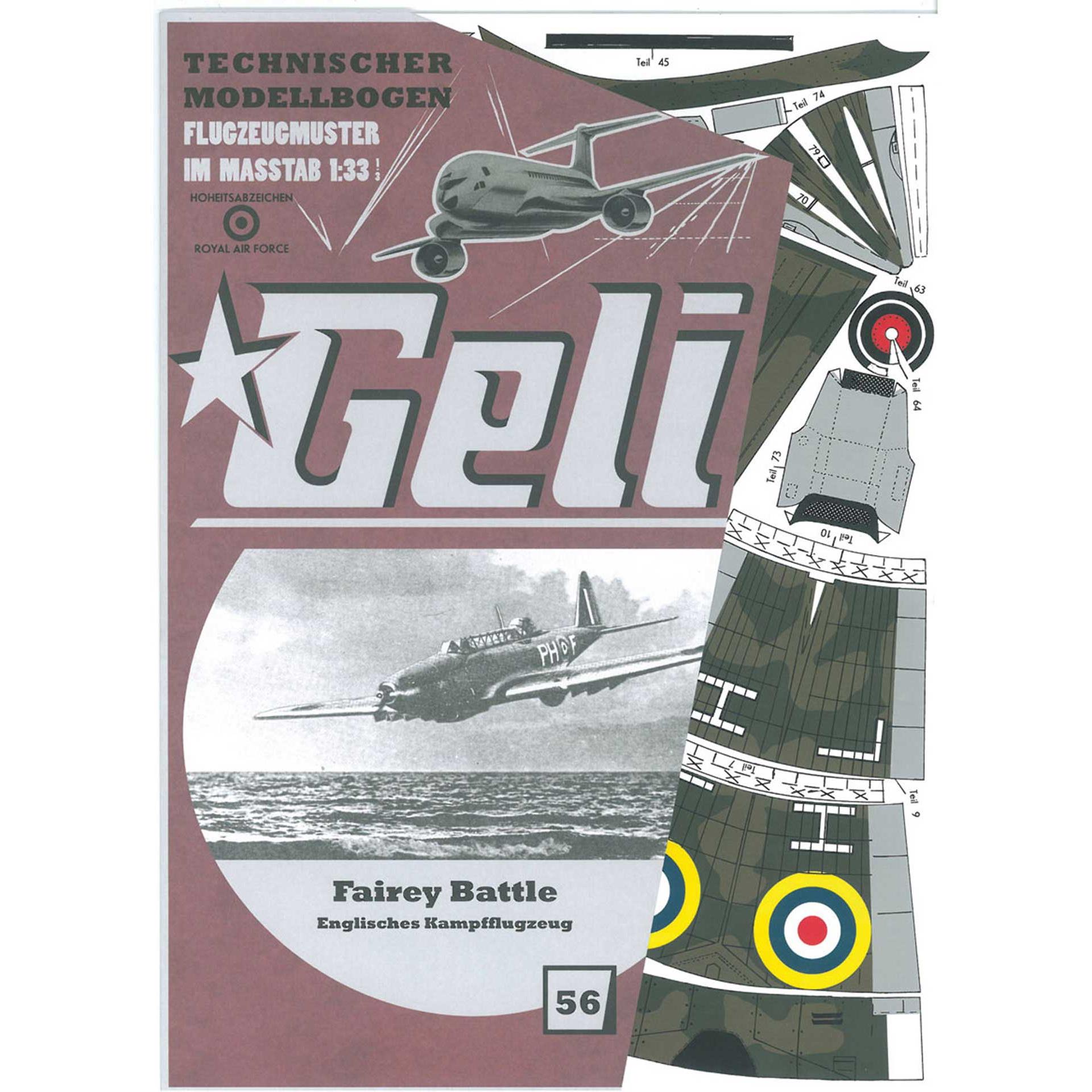 Geli fairey battle kartonmodell