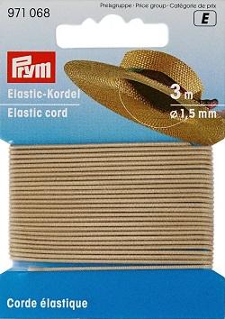 Actual product image Prym Elastic cord, light beige 1.5 mm, card 3 m