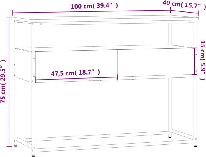 Actual product image vidaXL Gina (100 x 40 x 75 cm)
