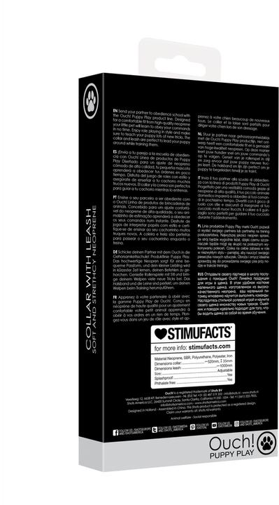 Actual product image Ouch! Neoprene Collar With Leash