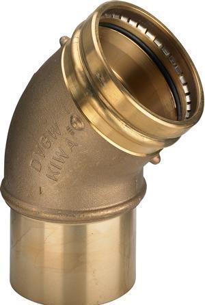 Produktbild Viega Sanpress XL Biegung 45° 76,1 Rot messing/glänzend, 353681