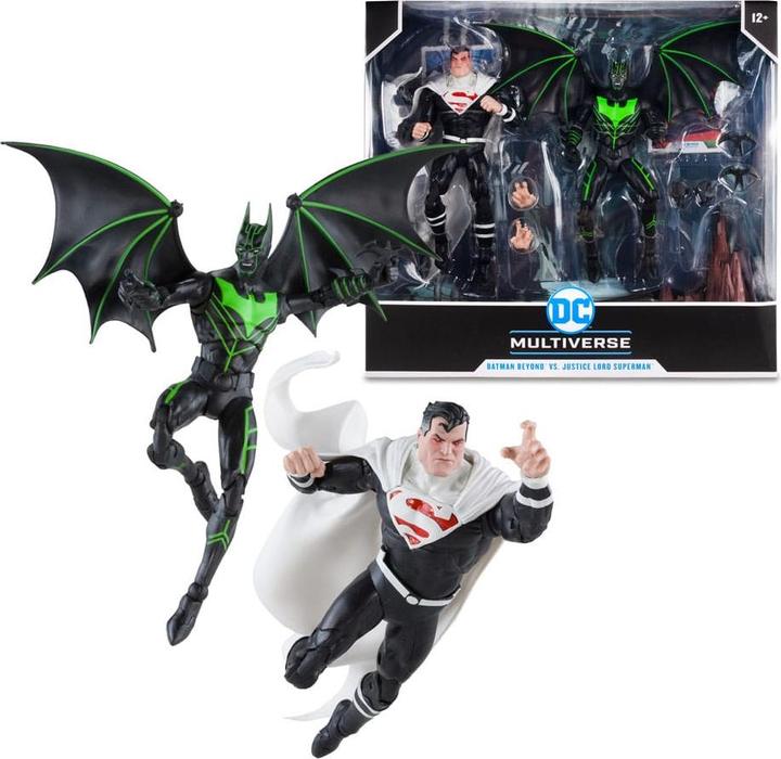 Actual product image McFarlane DC Collector action figure 2-pack Batman Beyond Vs Justice Lord Superman 18 cm