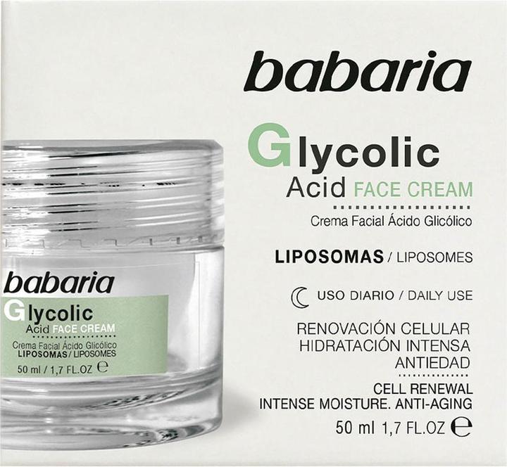 Babaria GLYCOLIC ACID crema facial renovación celular 50 ml (50 ml, Tagescreme)