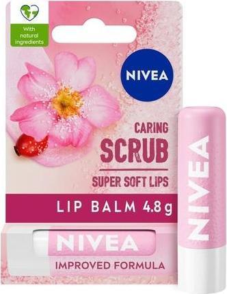 Immagine prodotto NIVEA Caring Scrub Scrub Labbra alla Rosa Mosqueta 4.8G (Scrub per le labbra)