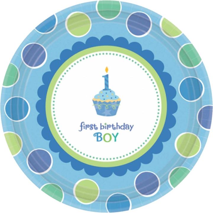 Produktbild Amscan PartyTeller First Birthday Boy Papier 8erPack