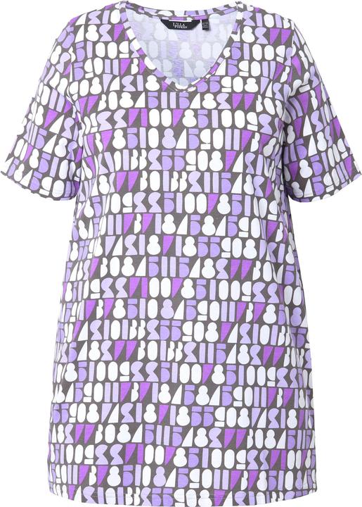 Produktbild Ulla Popken T-Shirt, Zahlen, A-Linie, V-Ausschnitt, Halbarm (42, 44)