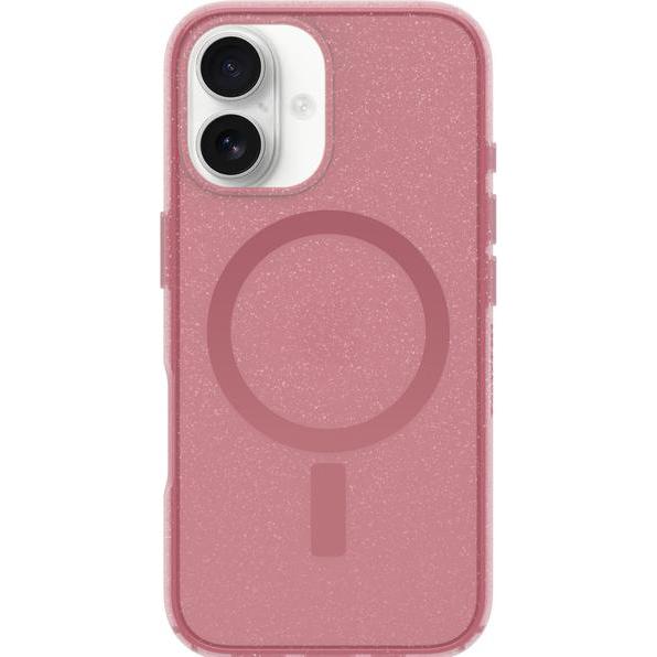OtterBox Symmetry mit MagSafe (Apple iPhone 16), Smartphone Hülle, Transparent, Pink