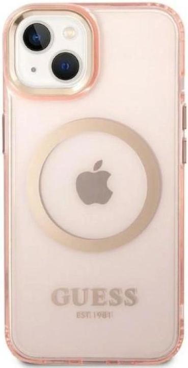 Produktbild Guess Translucent MagSafe Compatible Case für Apple iPhone 14 Plus - pink (Apple iPhone 14 Plus, Apple iPhone 15 Plus)