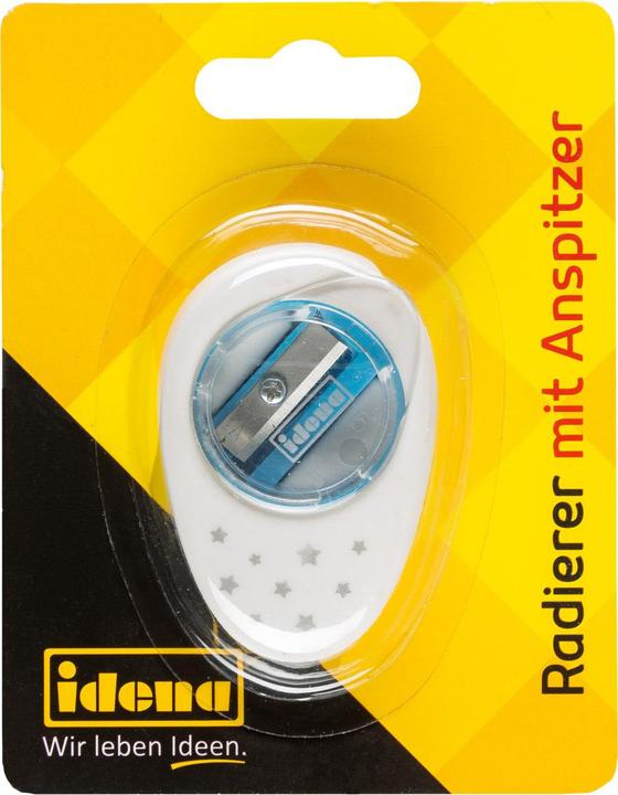 Produktbild Idena Radierer 2in1 mit Anspitzer, 3 Farben