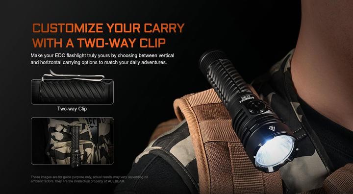 Actual product image AceBeam LED-Taschenlampe EC90, 4'300 Lumen (inkl. Akku) (13.75 cm, 4300 lm)